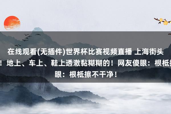 在线观看(无插件)世界杯比赛视频直播 上海街头无数出现!地上、车上、鞋上透澈黏糊糊的!网友傻眼:根柢擦不干净!