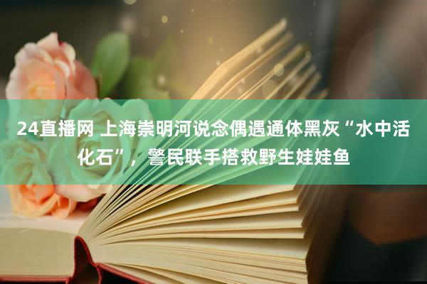 24直播网 上海崇明河说念偶遇通体黑灰“水中活化石”，警民联手搭救野生娃娃鱼