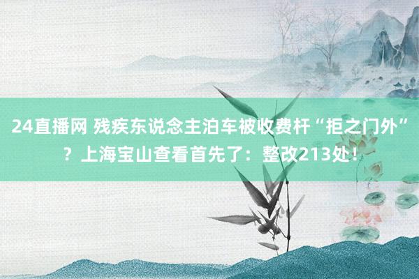 24直播网 残疾东说念主泊车被收费杆“拒之门外”?上海宝山查看首先了:整改213处!