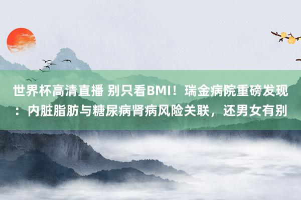 世界杯高清直播 别只看BMI!瑞金病院重磅发现:内脏脂肪与糖尿病肾病风险关联,还男女有别