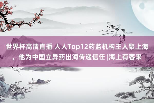 世界杯高清直播 人人Top12药监机构王人聚上海,他为中国立异药出海传递信任 |海上有客来