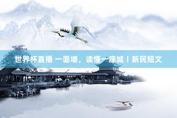 世界杯直播 一面墙,读懂一座城丨新民短文