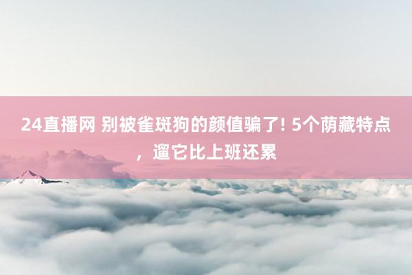 24直播网 别被雀斑狗的颜值骗了! 5个荫藏特点,遛它比上班还累