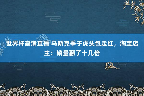 世界杯高清直播 马斯克季子虎头包走红,淘宝店主:销量翻了十几倍
