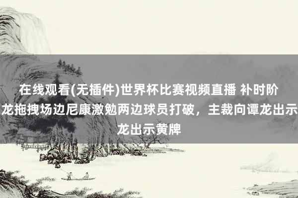 在线观看(无插件)世界杯比赛视频直播 补时阶段谭龙拖拽场边尼康激勉两边球员打破，主裁向谭龙出示黄牌