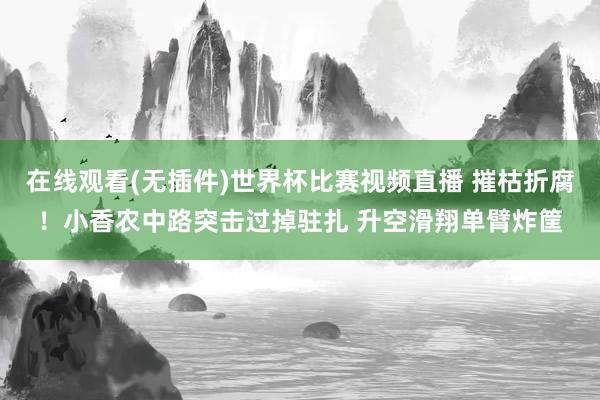 在线观看(无插件)世界杯比赛视频直播 摧枯折腐！小香农中路突击过掉驻扎 升空滑翔单臂炸筐