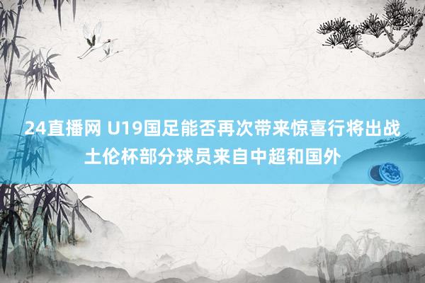 24直播网 U19国足能否再次带来惊喜行将出战土伦杯部分球员来自中超和国外