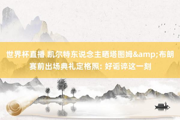 世界杯直播 凯尔特东说念主晒塔图姆&布朗赛前出场典礼定格照: 好诟谇这一刻