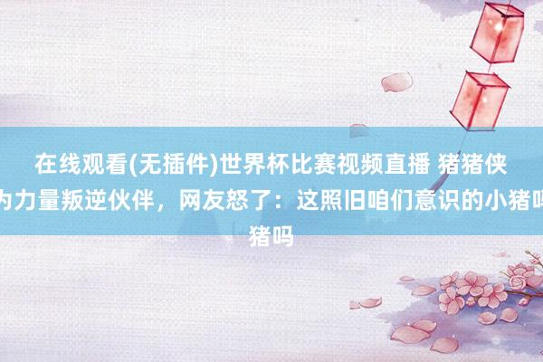 在线观看(无插件)世界杯比赛视频直播 猪猪侠为力量叛逆伙伴,网友怒了:这照旧咱们意识的小猪吗
